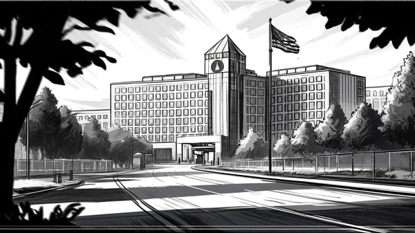 Storyboard of building in America. 