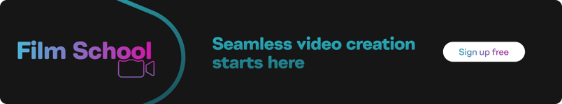 Film School illustration with the call to action, “Seamless video creation starts here.”