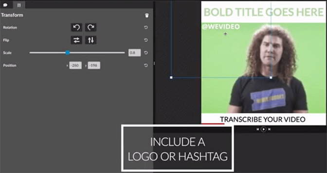 Adding your social hashtags to your video