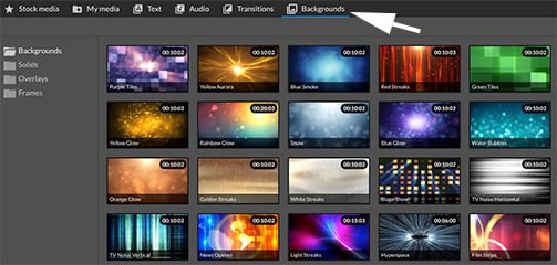 How to use backgrounds in WeVideo