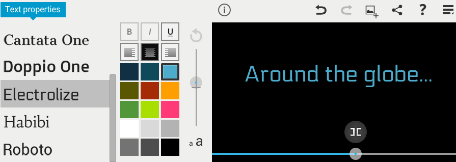 WeVideo Colors and Fonts