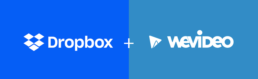 WeVideo Dropbox logo lockup