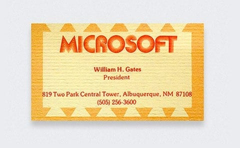 Bill Gates Business Card