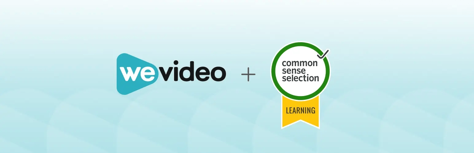 WeVideo logo with Common Sense Selection for Learning award