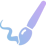 Paint brush icon with blue-purple gradient fill.