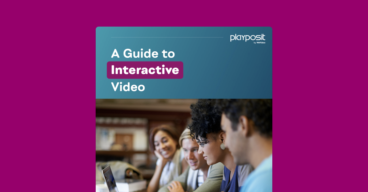 A Guide to Interactive Video eBook cover against light magenta background
