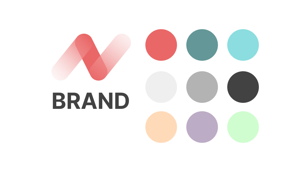 Sample brand logo and color palette