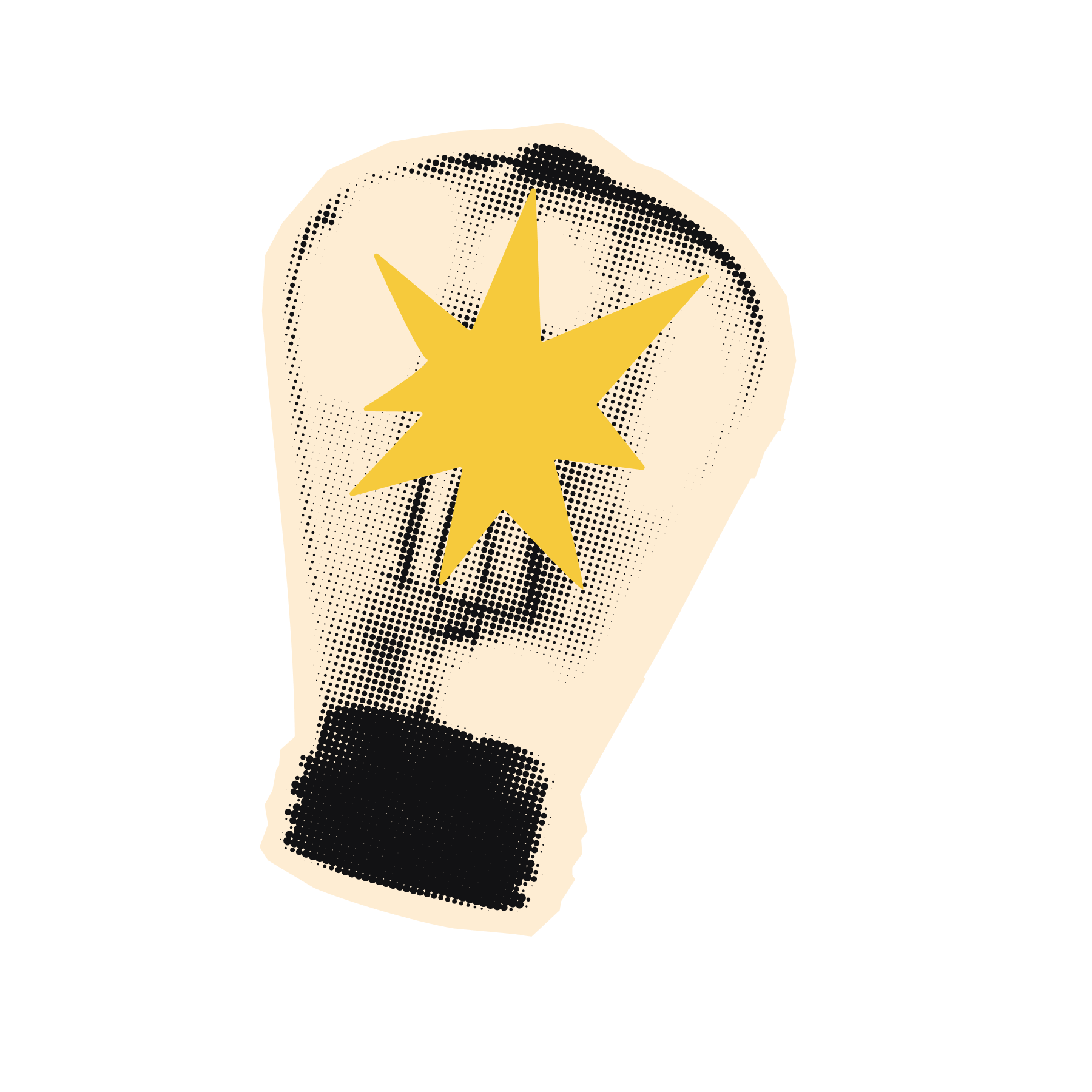 Retro lightbulb icon. 