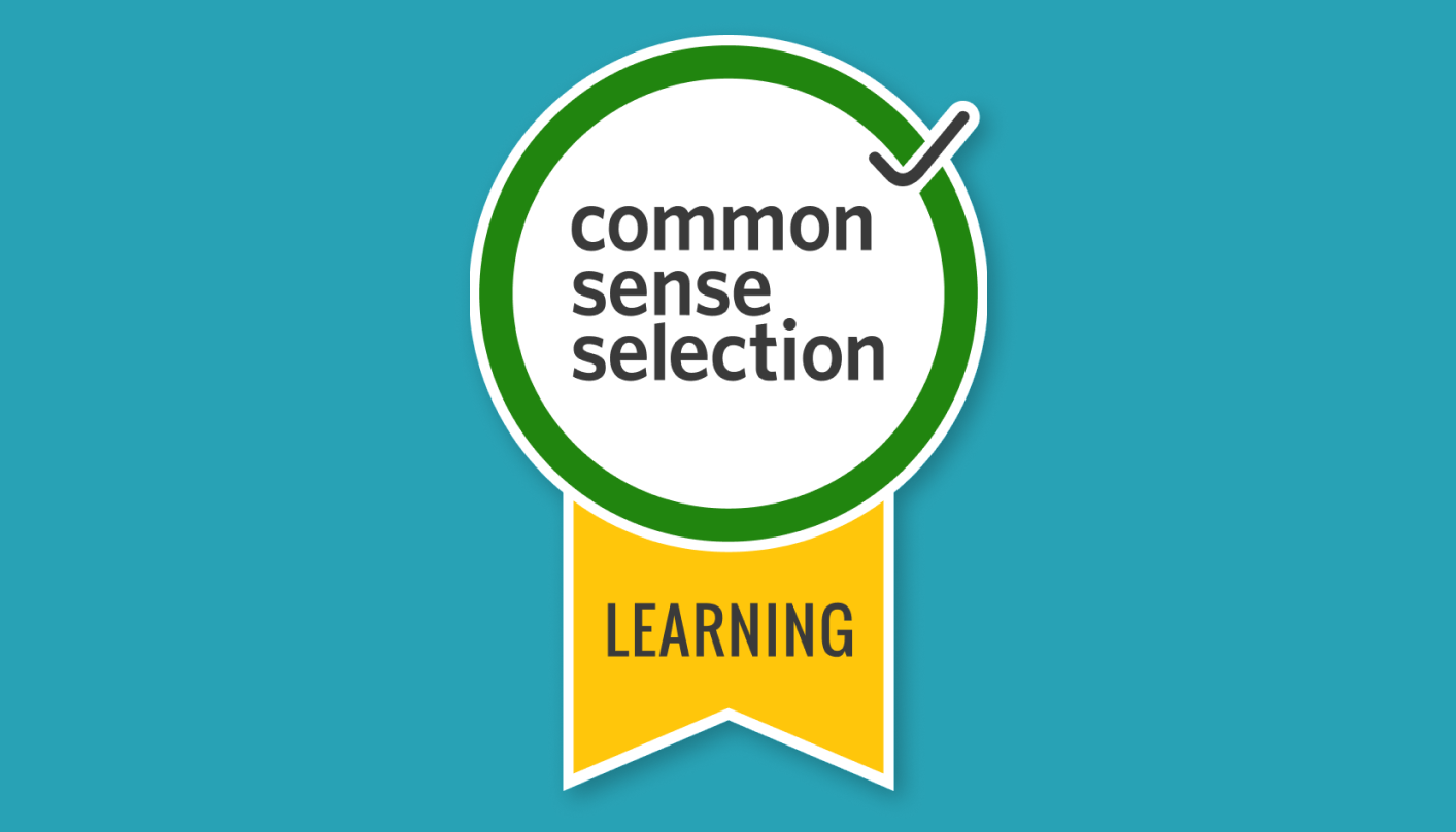 Common Sense Selection for Learning badge. Teal background.