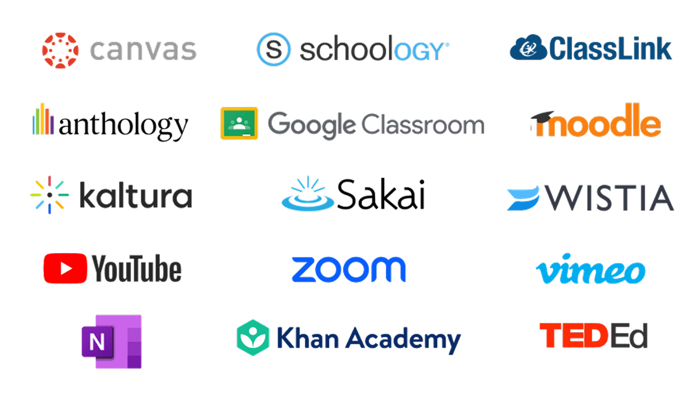 A variety of different logo integrations.