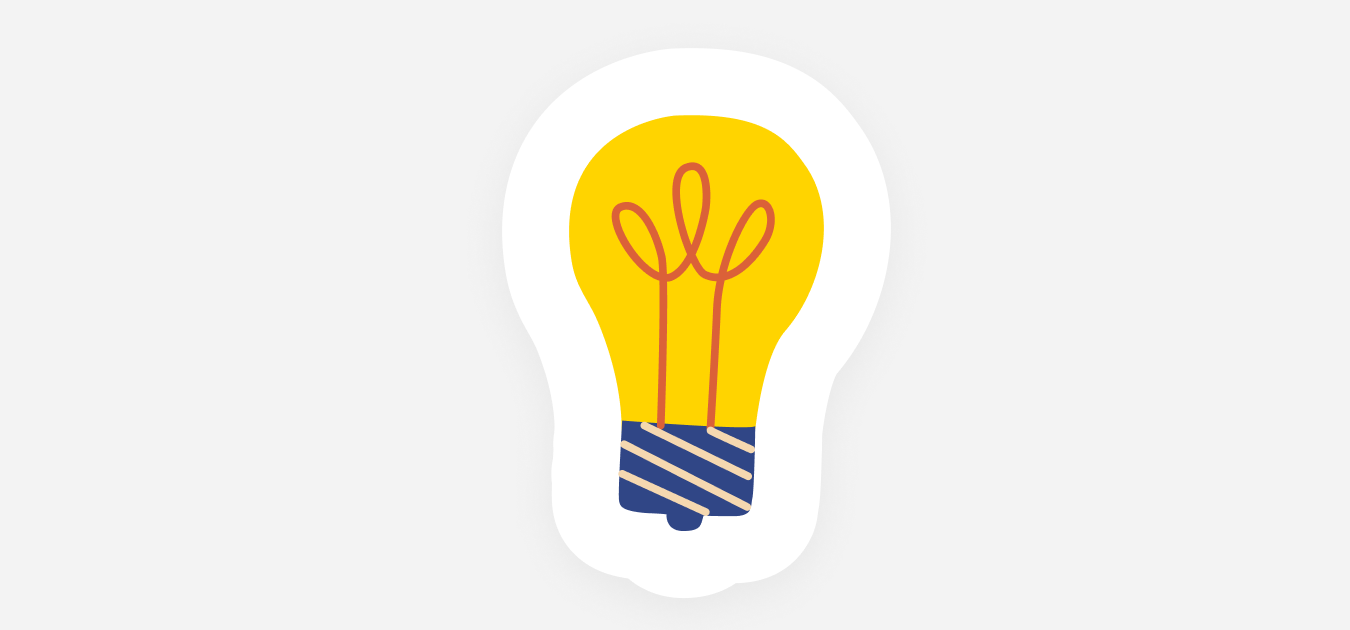 Events-register-Animated lightbulb with white outline.