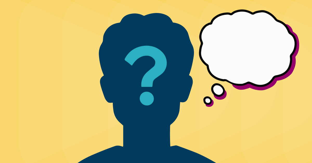 Illustration of a person and a speech bubble