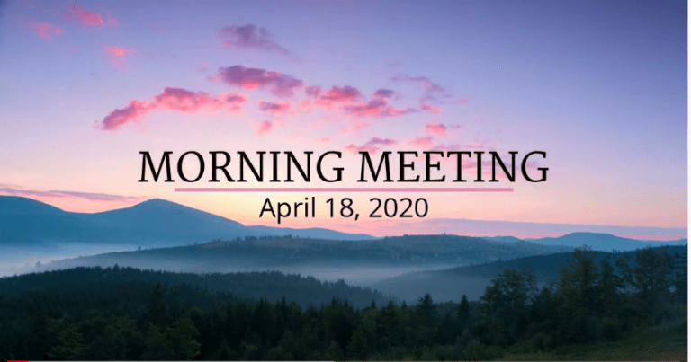 Morning meeting template