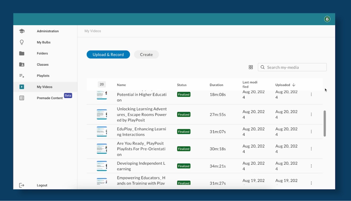 WeVideo UI showing videos being hosted-1