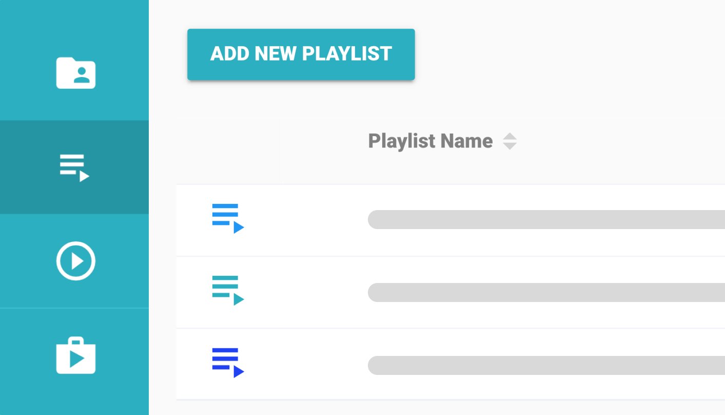 WeVideo interactivity showing new playlist.
