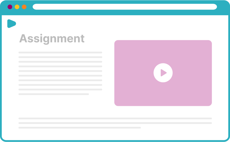 Mockup of the guided activity and template in the WeVideo Assignment Ideas Library.