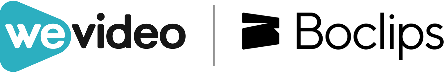 WeVideo and Boclips logos.