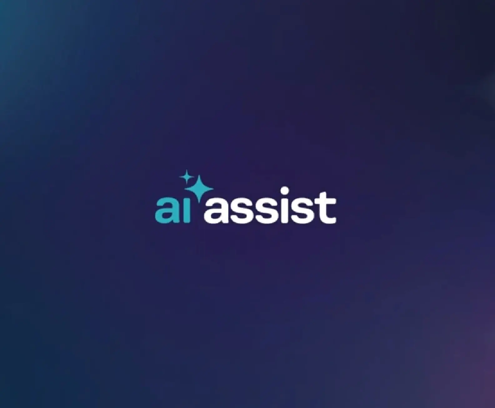 WeVideo AI Assist logo against purple background. 